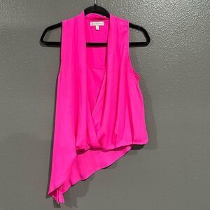 Jealous Tomato Hot Pink Drapey Sleeveless Top S